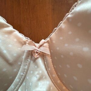 Victoria's Secret Cream Polka Dot Bra
